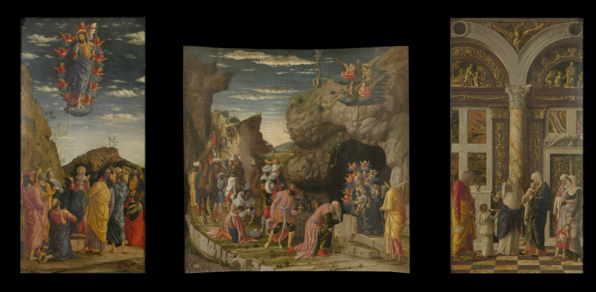 Uffizi Triptych (1462) by Andrea Mantegna - Public Domain Bible Painting