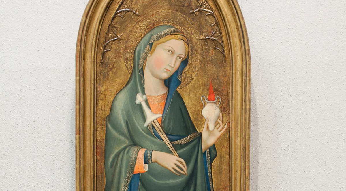 Saint Lucy (1410) by Benedetto di Bindo Zoppo - Public Domain Catholic Painting