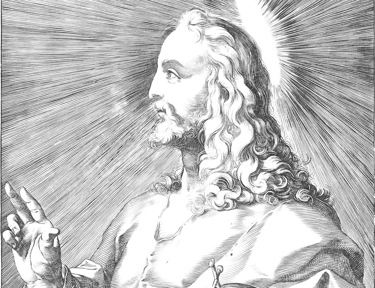 Christ (1589) by Hendrick Goltzius - Catholic Coloring Page