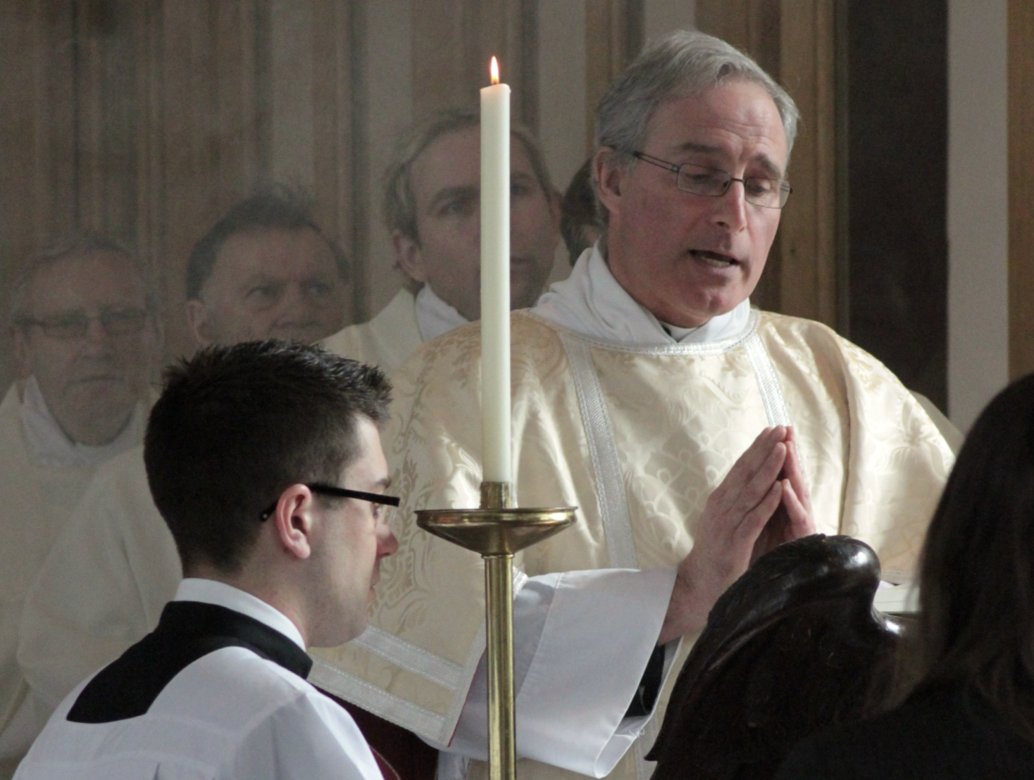 Deacon Singing the Gospel at Chrism Latin Mass (Oxford) - Catholic Stock Photo