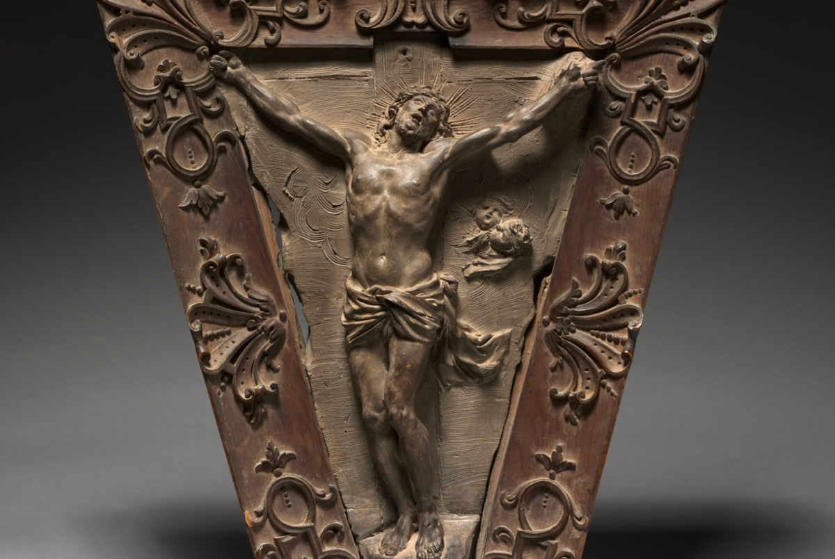 Crucifixion Relief (17th Century, France) - Catholic Stock Photo