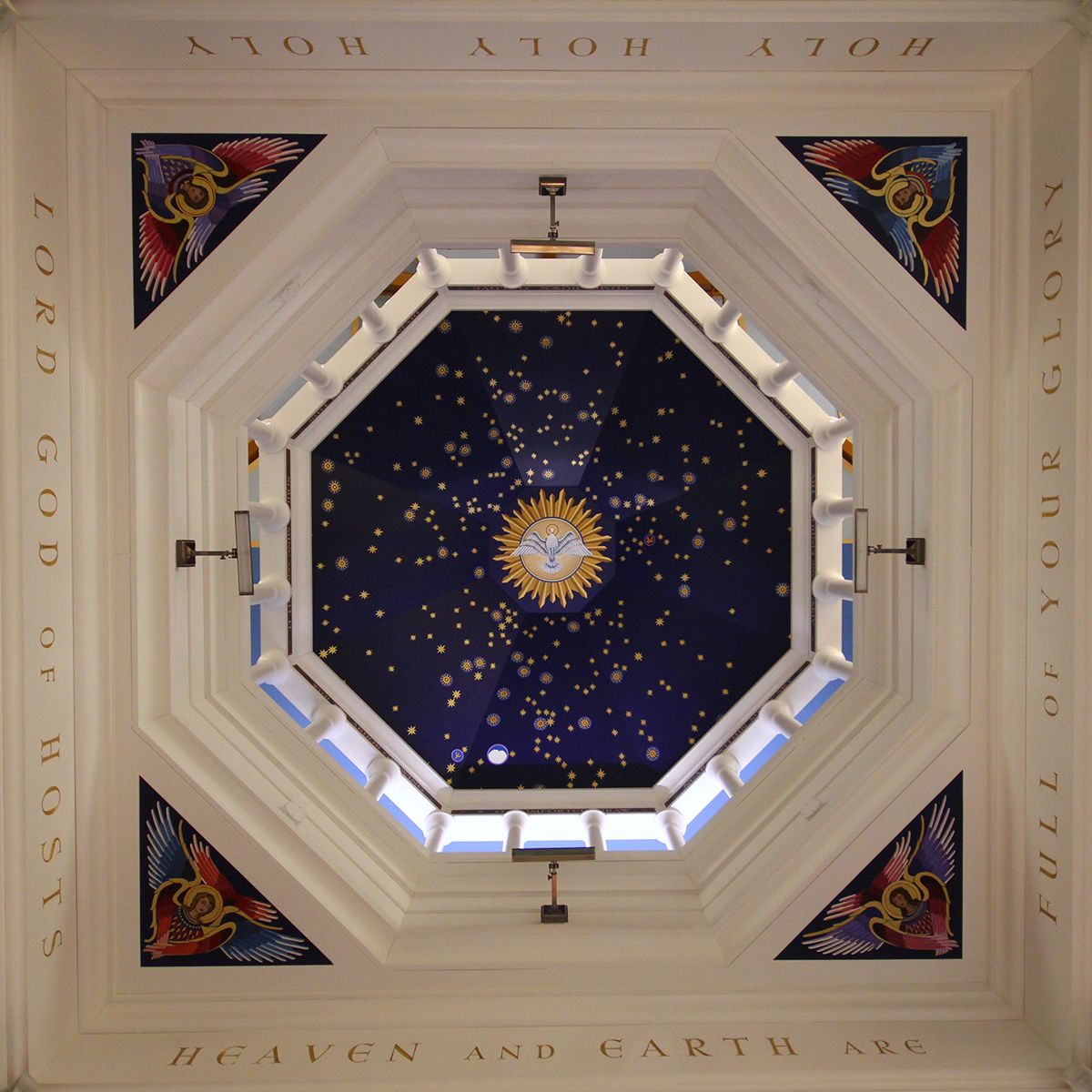 Our Lady of the Rosary Ceiling (Greenville, South Carolina, USA) - Catholic Stock Photo