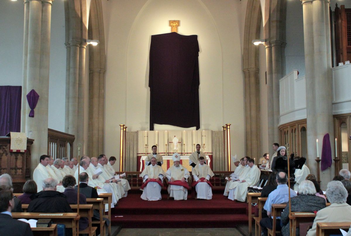 Bishop at Chrism Latin Mass (Oxford) - Catholic Stock Photo