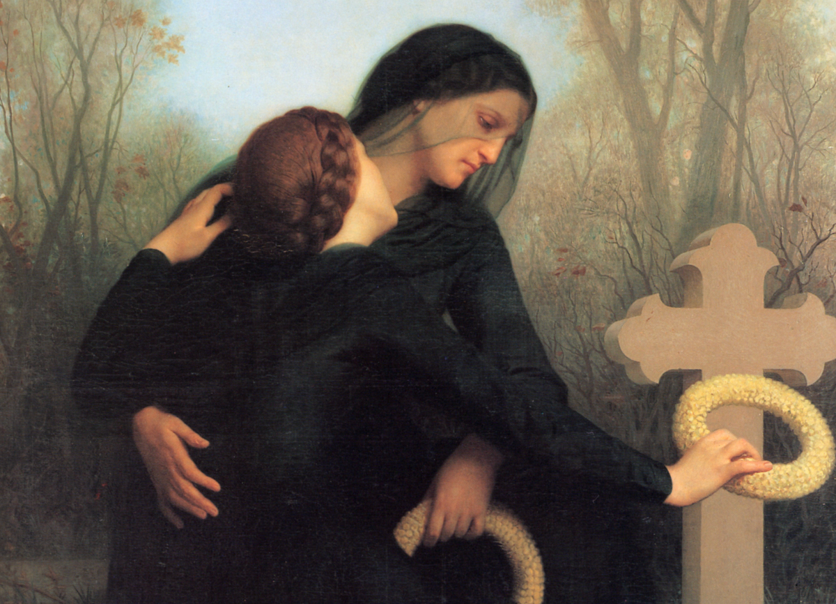 The Day of the Dead (1859) by William-Adolphe Bouguereau - Public Domain Catholic Painting