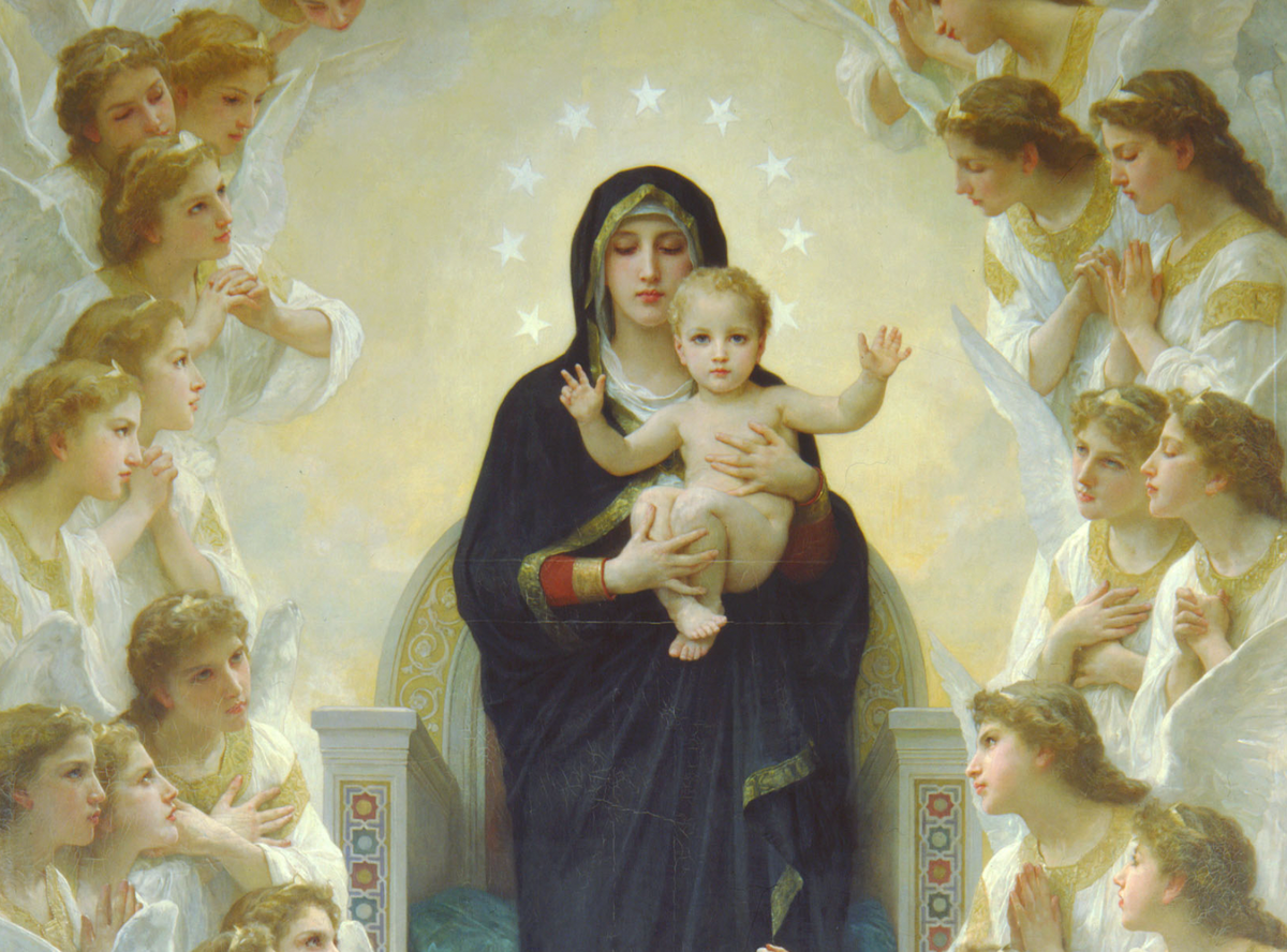 The Virgin With Angels (1900) by William-Adolphe Bouguereau - Public Domain Catholic Painting