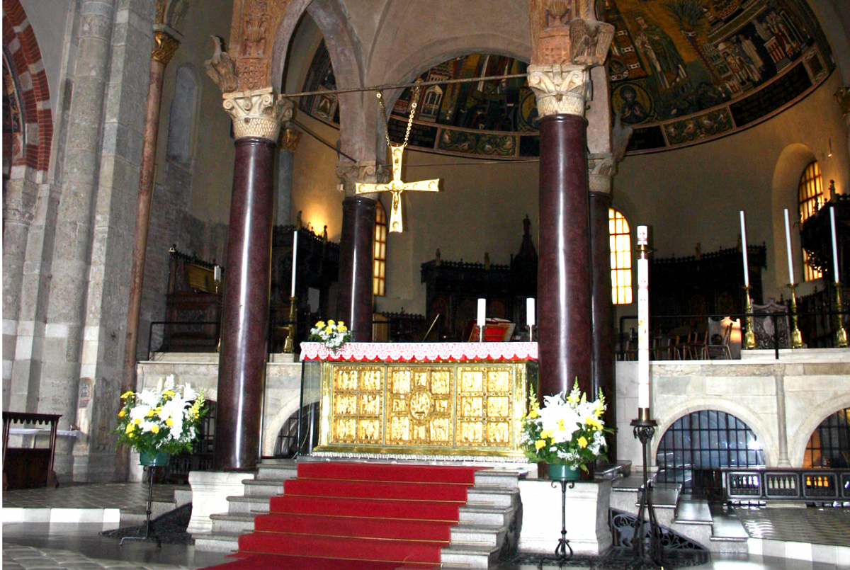 Ciborium of Sant'Ambrogio (Milan) - Catholic Stock Photo