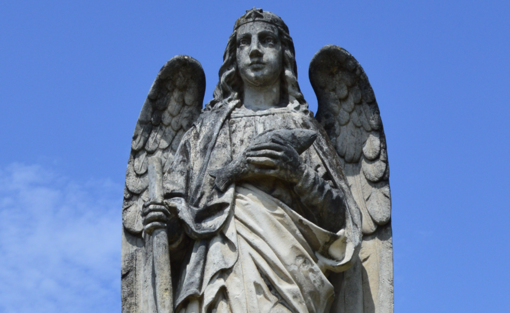 Archangel Raphael Statue (Poland) - Catholic Stock Photo