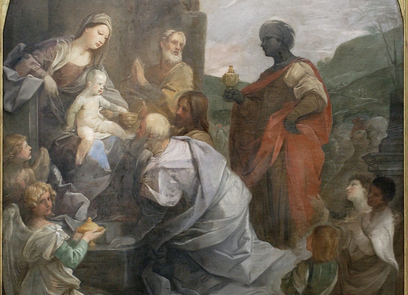 Adoration of the Magi (1642) by Guido Reni - Public Domain Catholic Painting