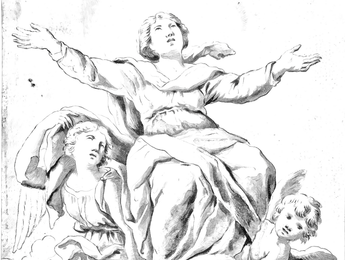 Assumption (18th Century) - Catholic Coloring Page