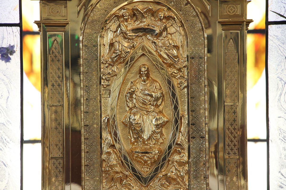 Tabernacle at Our Lady of Lourdes (Greenwood, SC) - Catholic Stock Photo