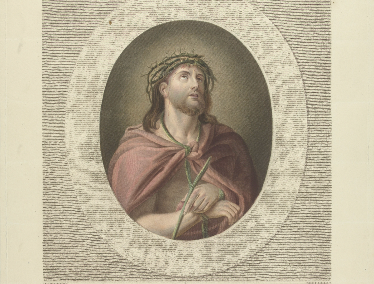 Christ Bound and With Crown of Thorns (1809) by Lambertus Antonius Claessens - Public Domain Catholic Painting