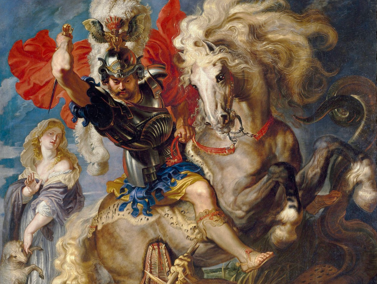 Saint George and the Dragon (1606-1608) by Peter Paul Rubens - Public Domain Catholic Painting