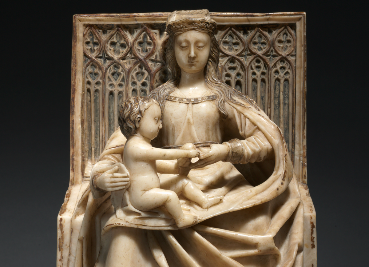 Enthroned Virgin and Child (1480s) by Gil de Siloé - Catholic Stock Photo
