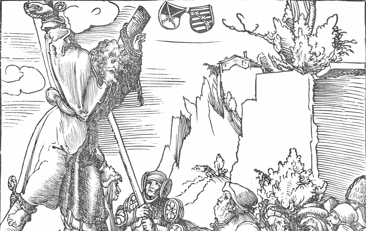 Crucifixion of Saint Andrew - Catholic Coloring Page