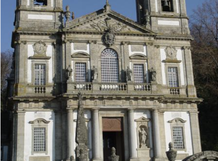 Façade of the church of Bom Jesus, Braga, Portugal - Catholic Stock Photo