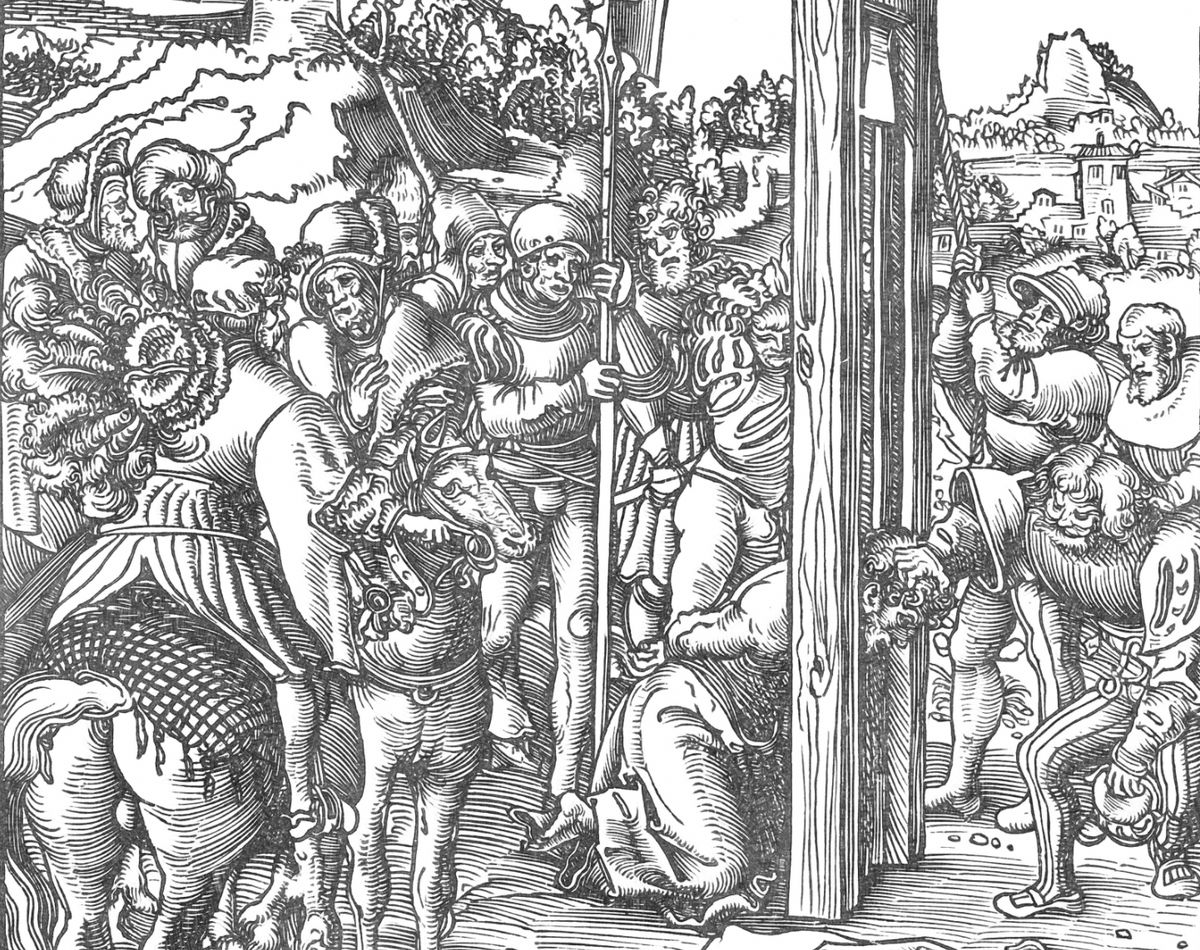 Martyrdom of Saint Matthew by Lucas Cranach the Elder - Catholic Coloring Page