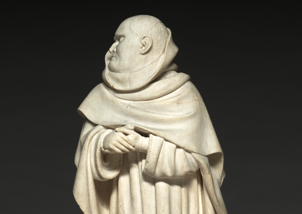 Statue of Mourner from the Tomb of Philip the Bold, Duke of Burgundy (1364-1404) - Catholic Stock Photo