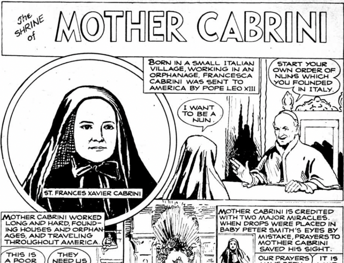 Shrine of Mother Cabrini Infographic - Catholic Coloring Page