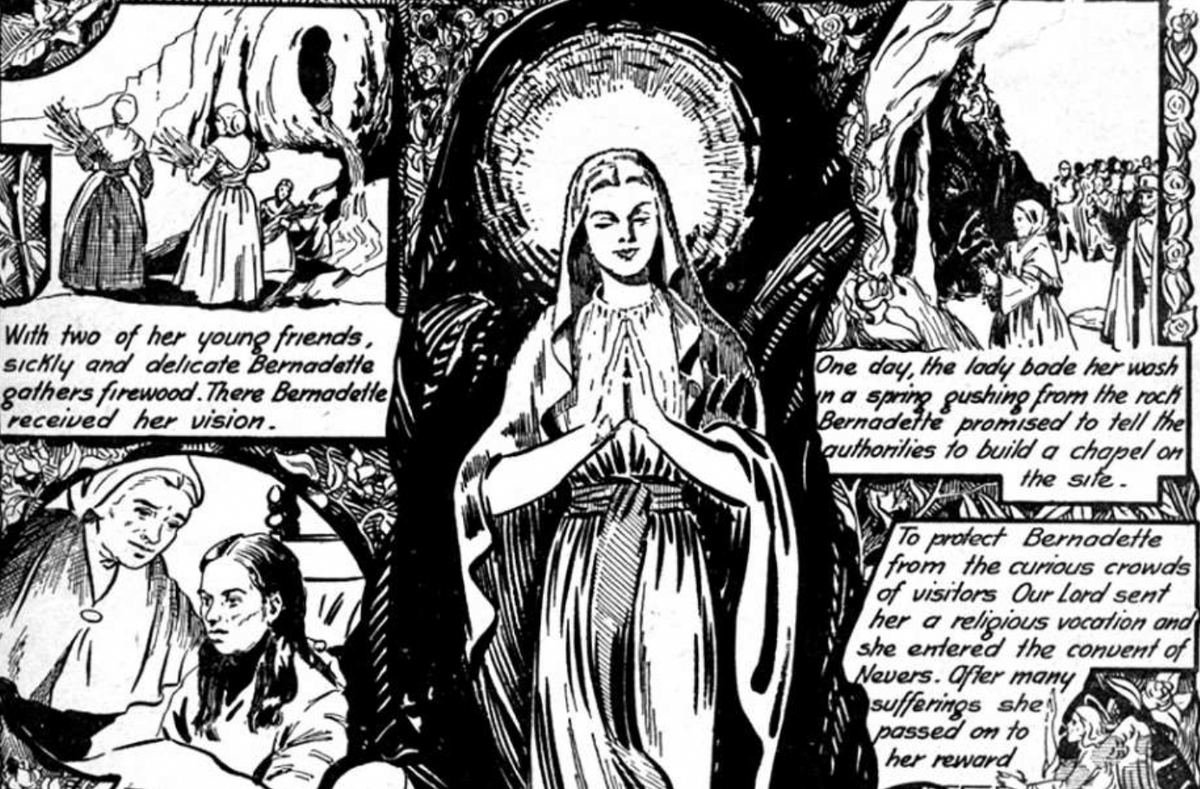Our Lady of Lourdes - Catholic Coloring Page