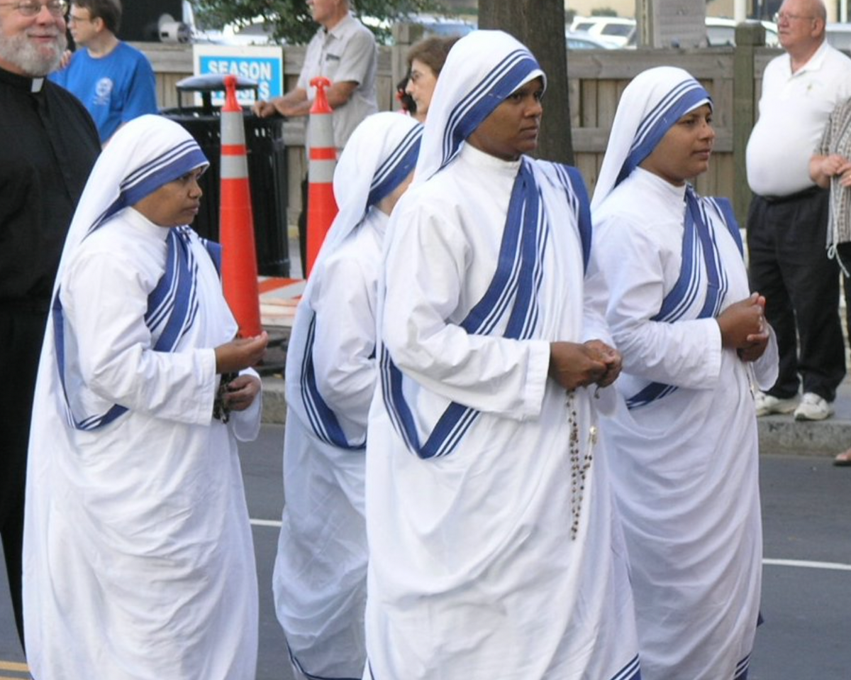 Missionaries of Charity at Eucharistic Congress - Catholic Stock Photo
