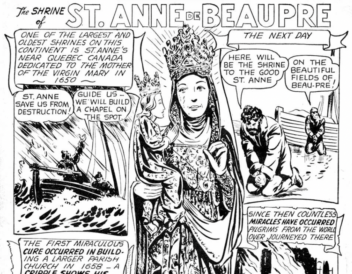 Shrine of Saint Anne de Beaupre - Catholic Coloring Page