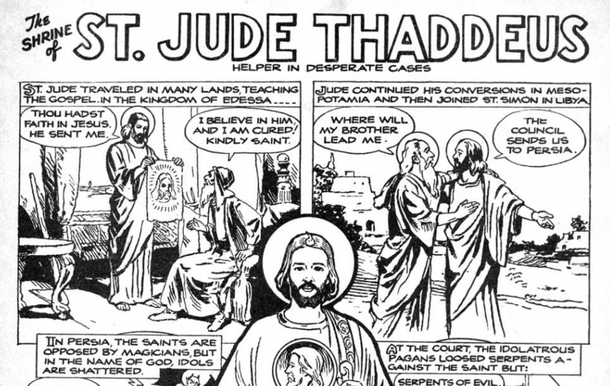 Shrine of Saint Jude Thaddeus - Catholic Coloring Page