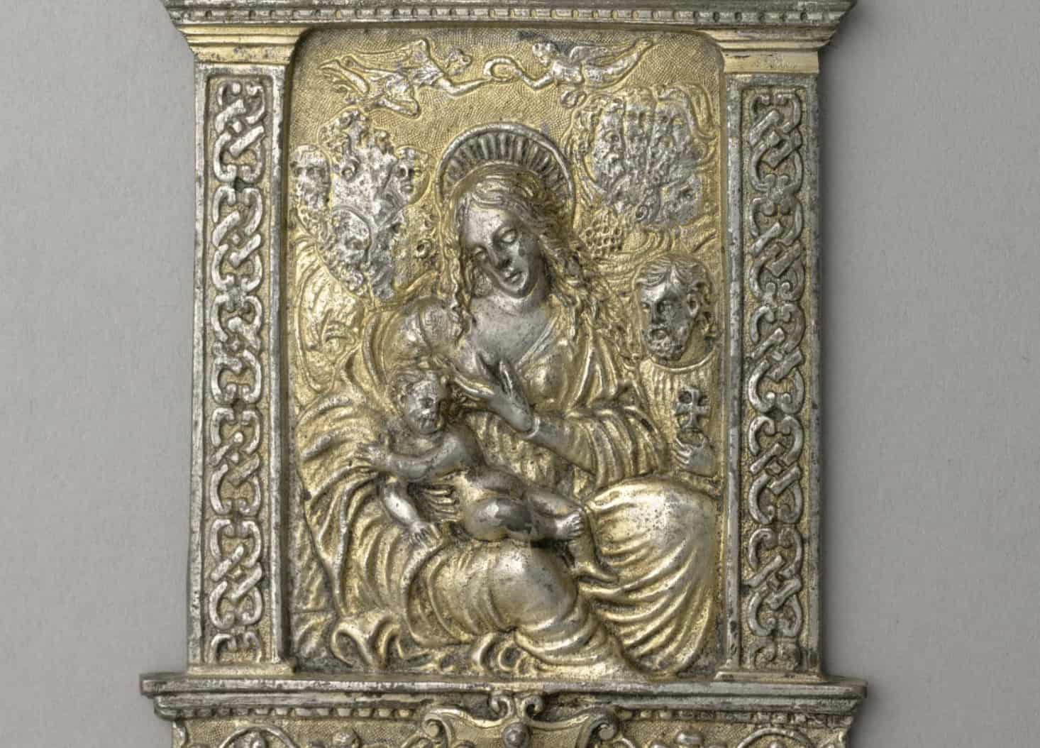 Pax with the Madonna and Child (1506, Italy) - Catholic Stock Photo