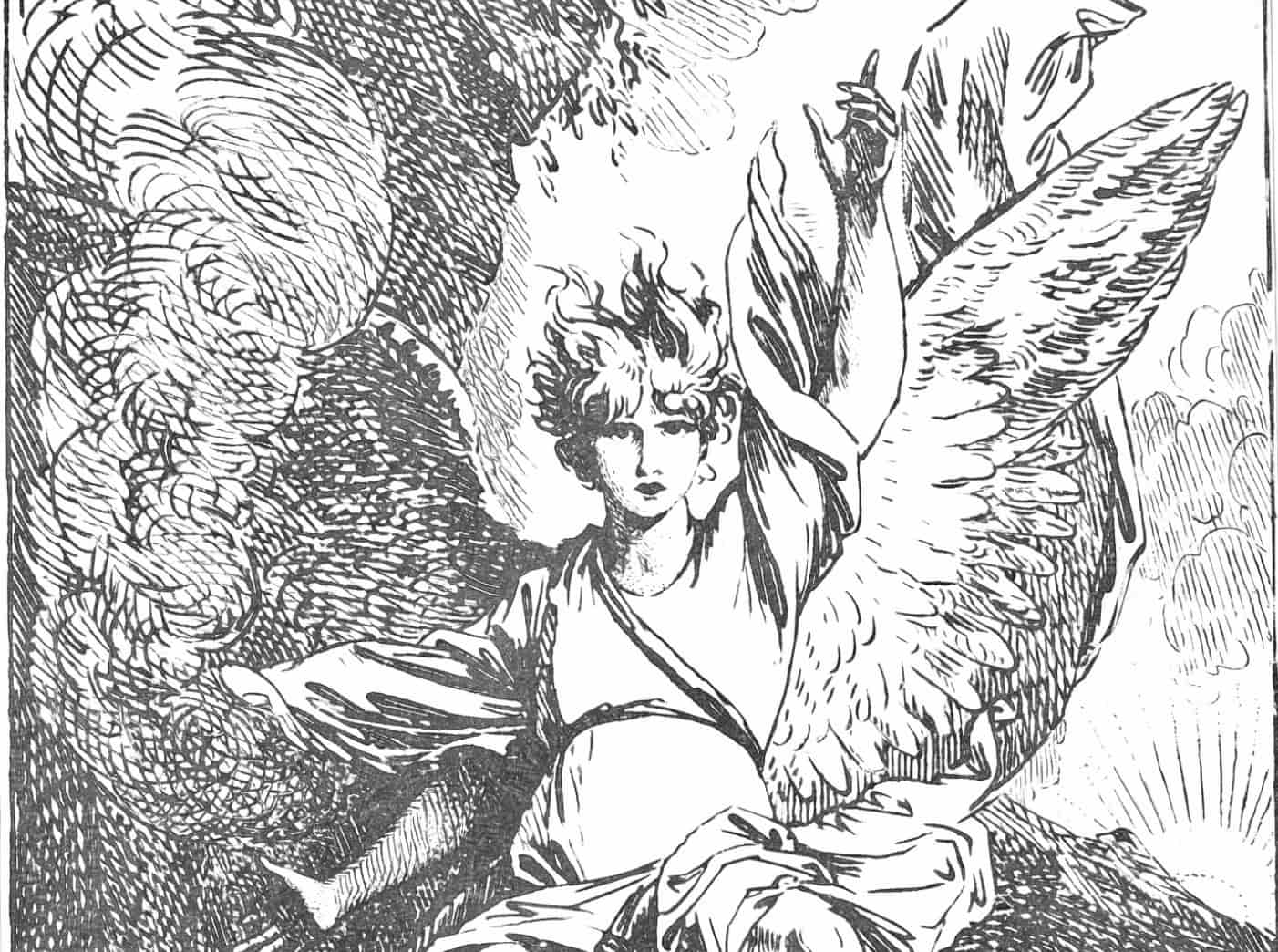 The Angel of the Resurrection (1801) by Benjamin West - Catholic Coloring Page