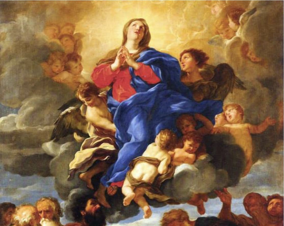 The Ascension of Our Lady (1660–1709) by Giovanni Battista Gaulli - Public Domain Catholic Painting