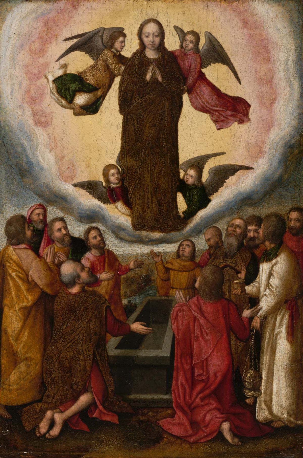 Assumption of the Virgin (16th century) by Marcellus Coffermans - Public Domain Catholic Painting