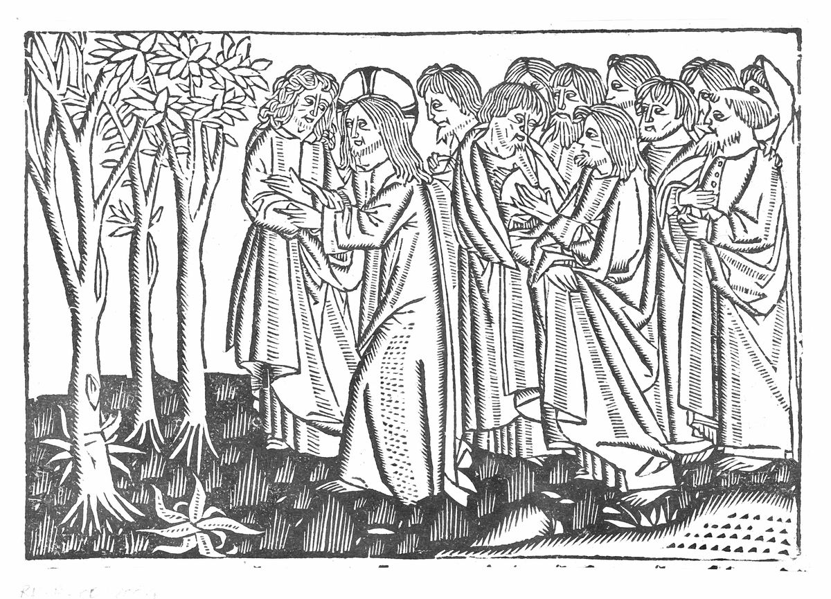 Christ Curses the Fig Tree (1503) by Master of Delft - Bible Coloring Page