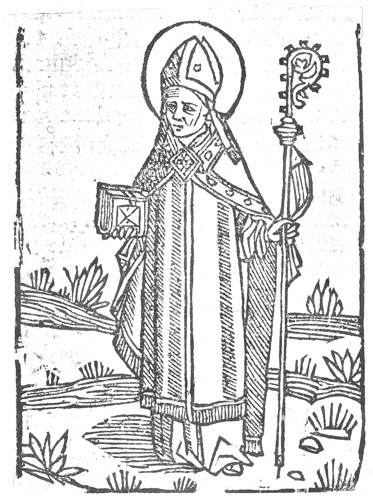 Holy Bishop (1490–1510) - Catholic Coloring Page