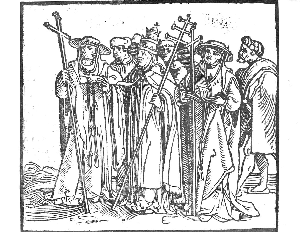 Pope with Cardinals (1490–1524) - Catholic Coloring Page
