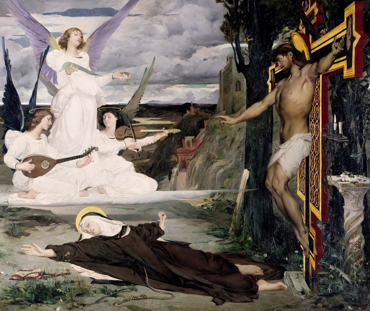 La Vision (1872) by Luc-Olivier Merson - Public Domain Catholic Painting