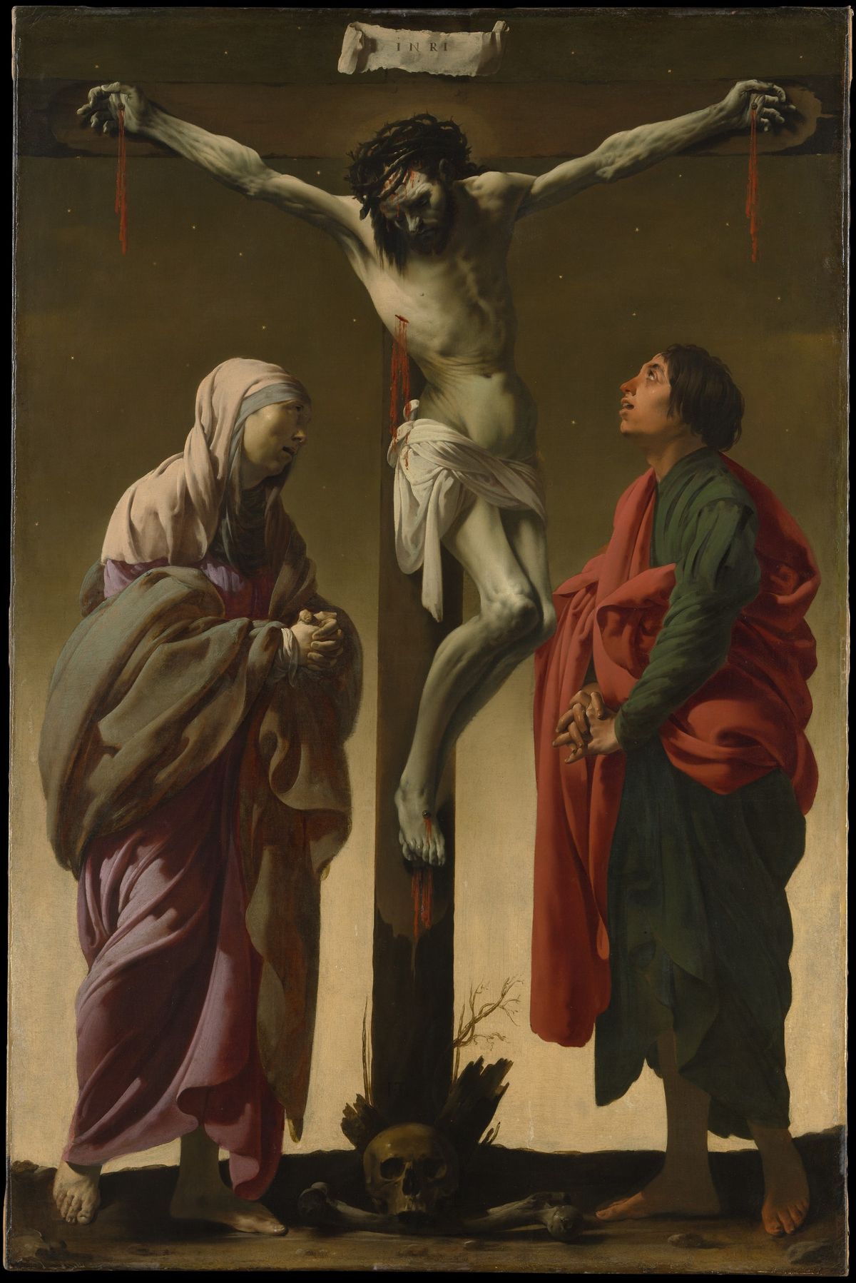 The Crucifixion with the Virgin and Saint John (1624–1625) by Hendrick ter Brugghen - Public Domain Bible Painting