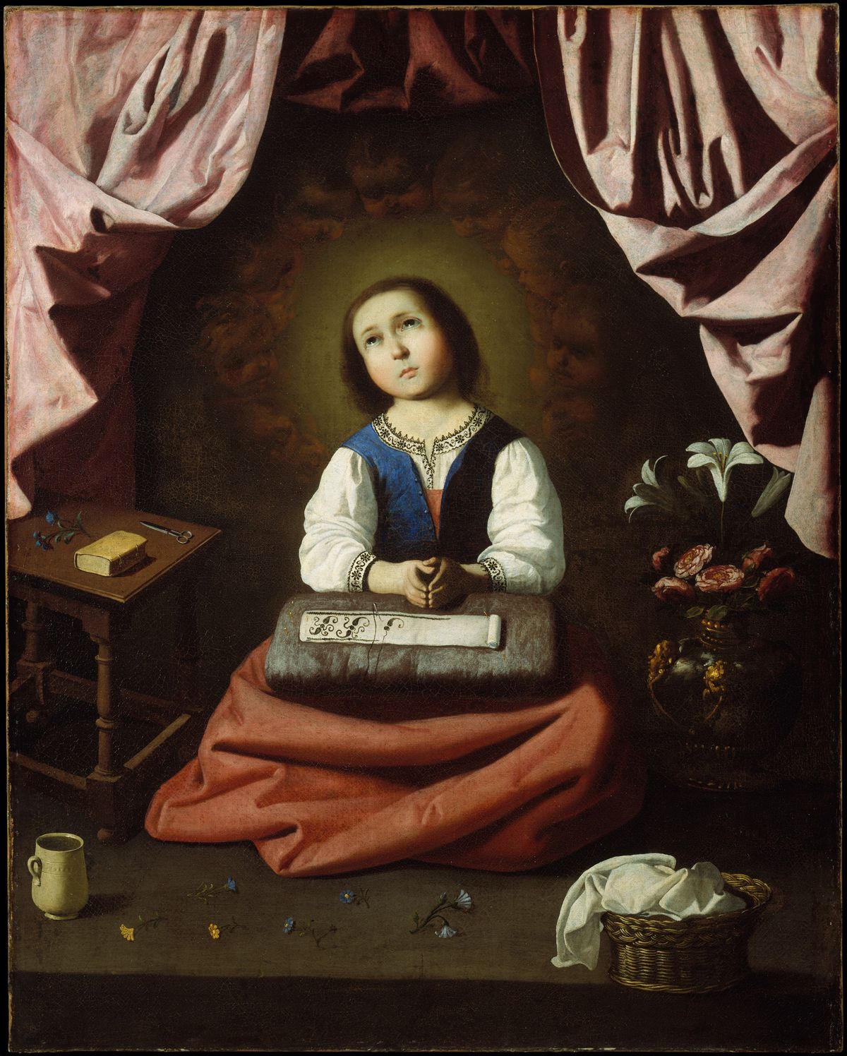 The Young Virgin (1632–1633) by Francisco de Zurbarán - Public Domain Catholic Painting