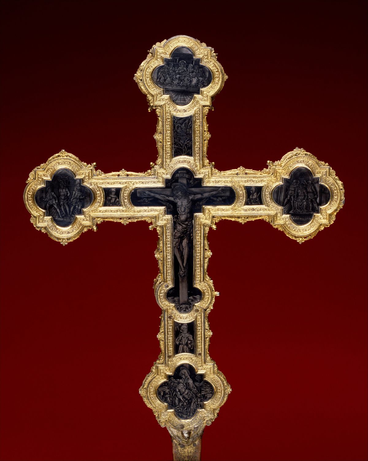 Processional cross (1460–1480, Italian, Florence) - Catholic Stock Photo