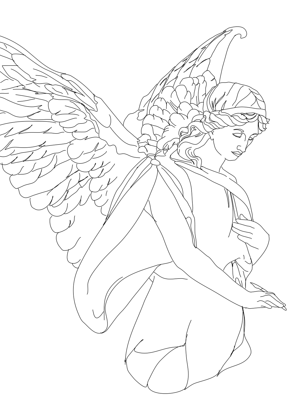 Guardian Angel - Catholic Coloring Page