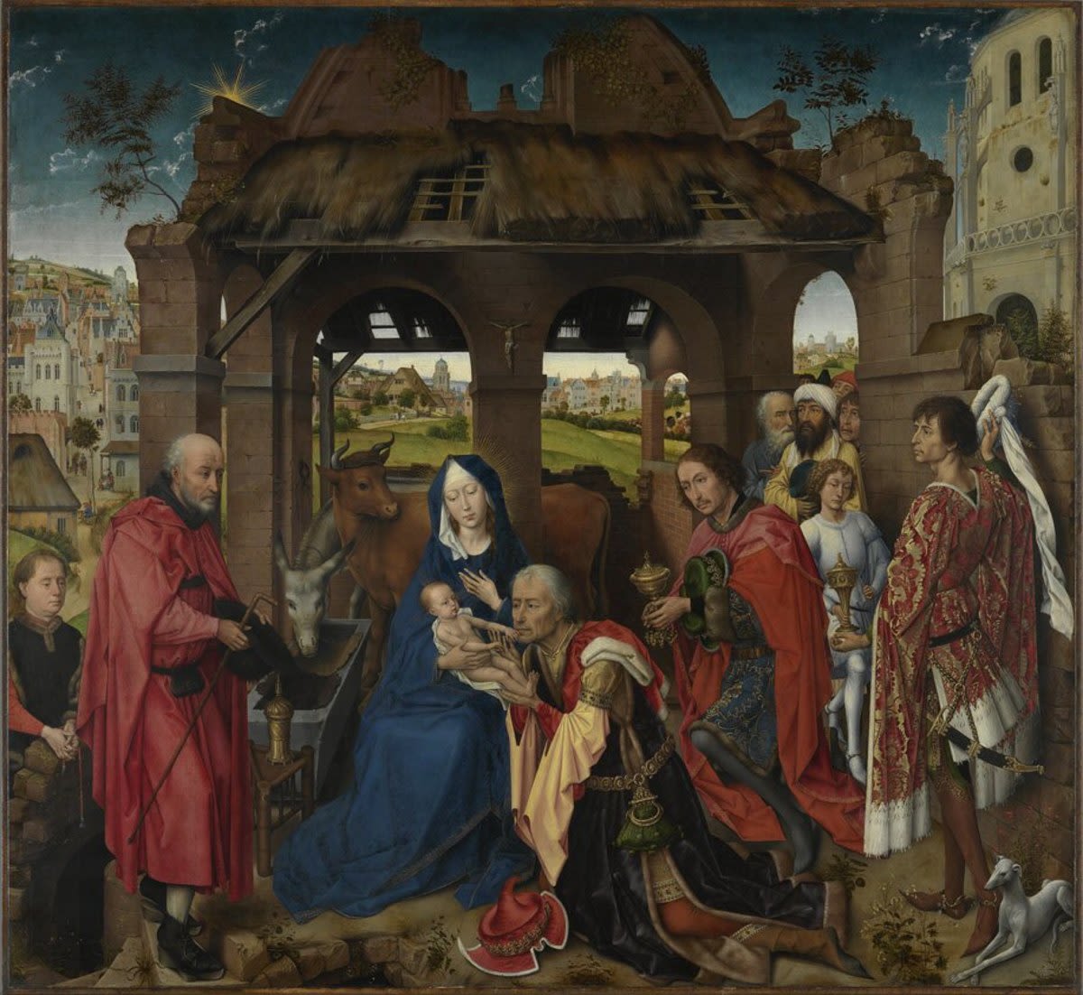 Visitation of the Magi (1455) by Rogier van der Weyden - Public Domain Bible Painting