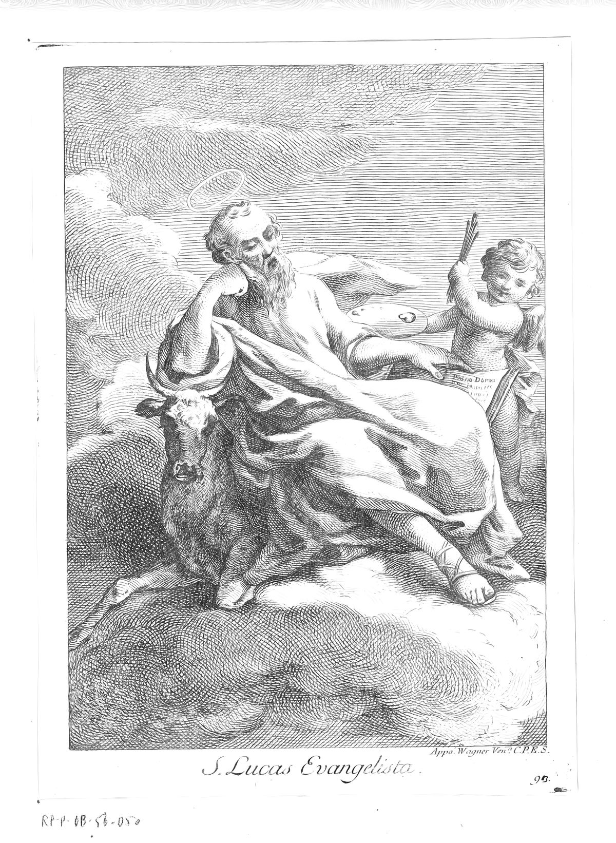 Luke the Evangelist (1739–1780) by Joseph Wagner - Catholic Coloring Page
