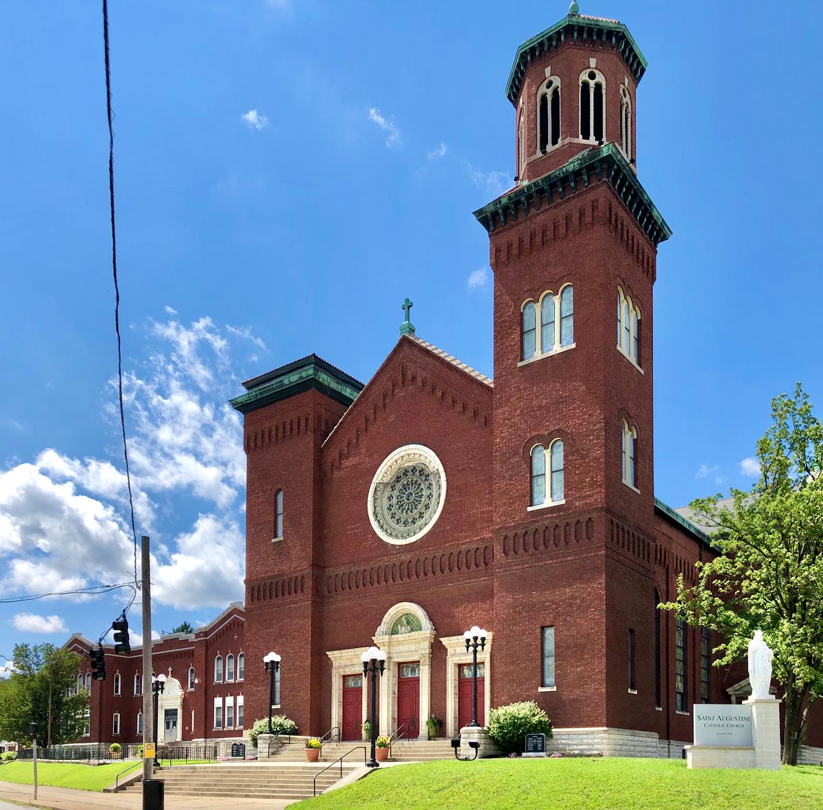 St. Augustine Catholic Church and School (Peaselburg, Covington, KY) - Catholic Stock Photo