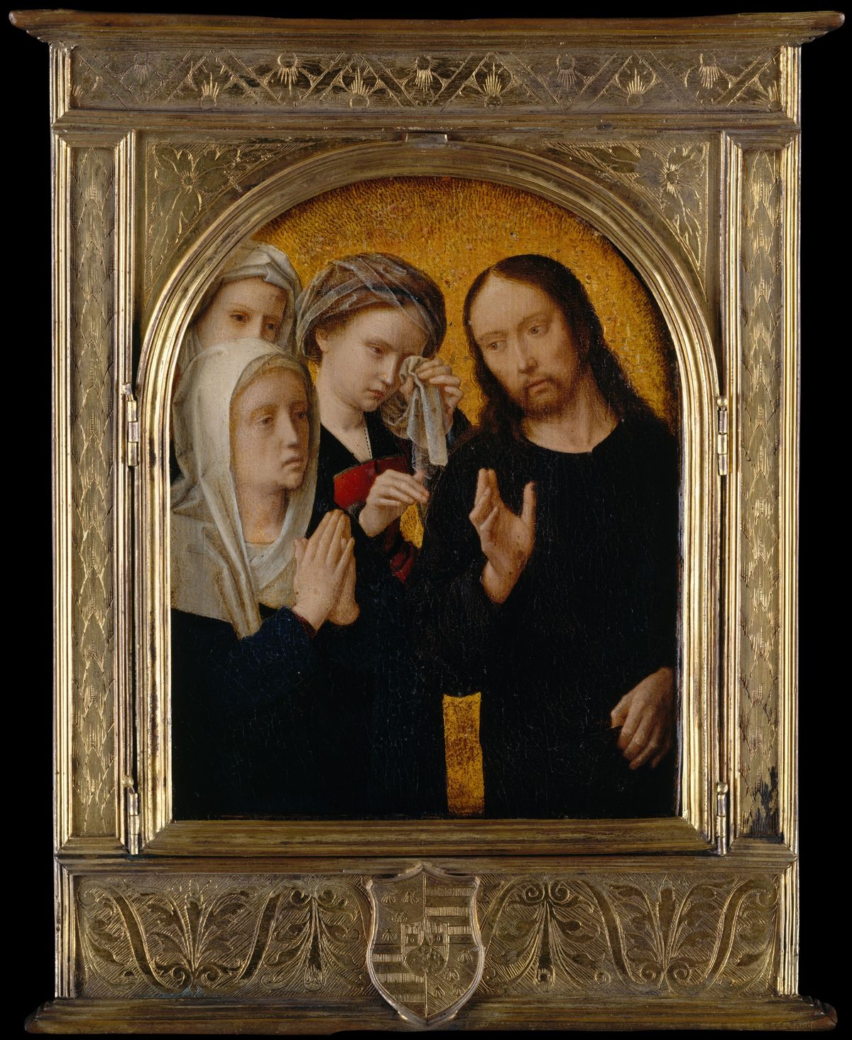 Christ Taking Leave of His Mother (1500) by Gerard David - Public Domain Catholic Painting