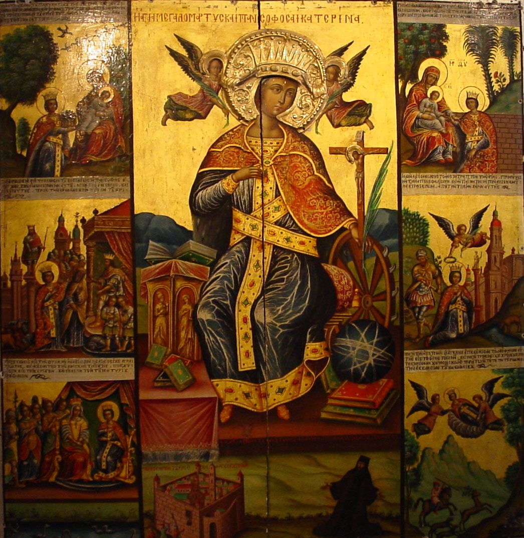 Icon of Saint Catherine (Saint Catherine's Monastery, Mount Sinai) - Public Domain Orthodox Painting