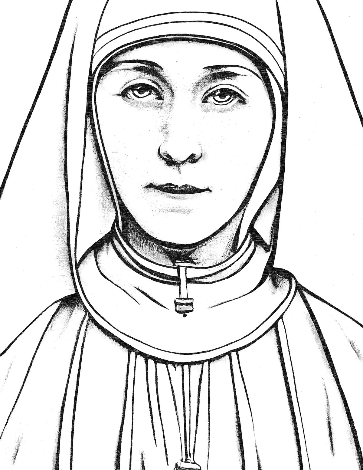 Saint Ursula Ledóchowska - Catholic Coloring Page