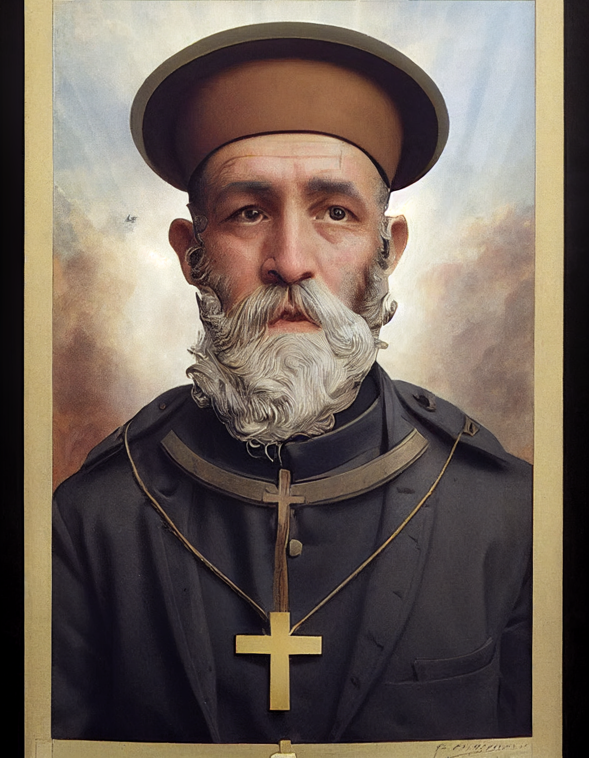Blessed Daniel Brottier (2022) by Virginia S. Benedicte - Public Domain Catholic Painting