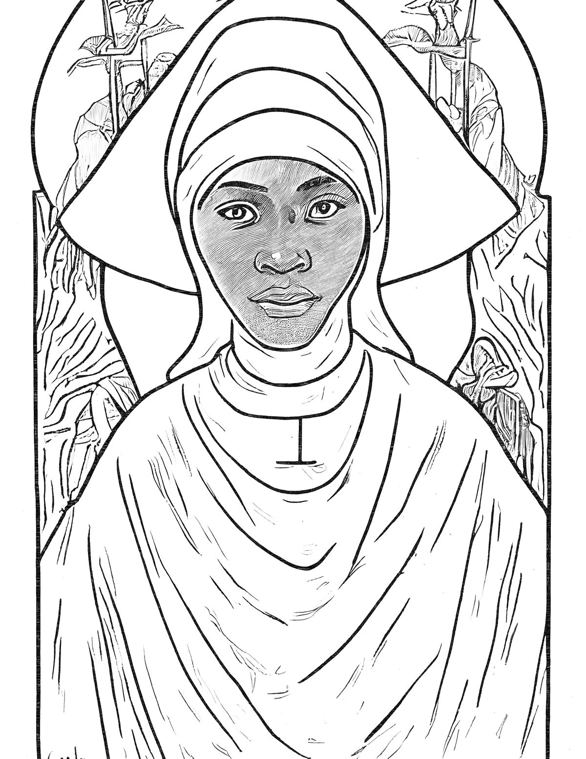 Blessed Marie-Clémentine Anuarite Nengapeta - Catholic Coloring Page
