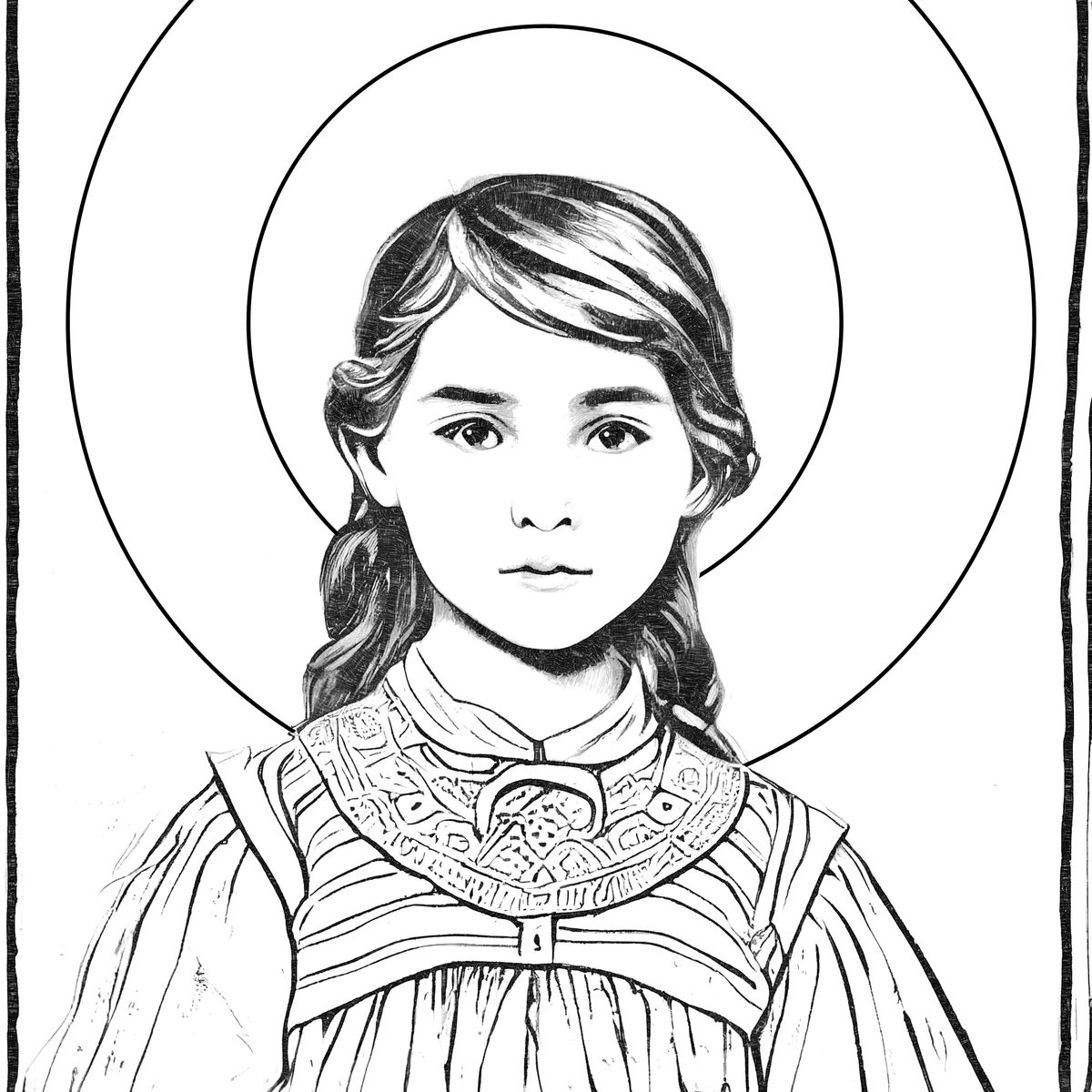 Blessed Laura Vicuna - Catholic Coloring Page