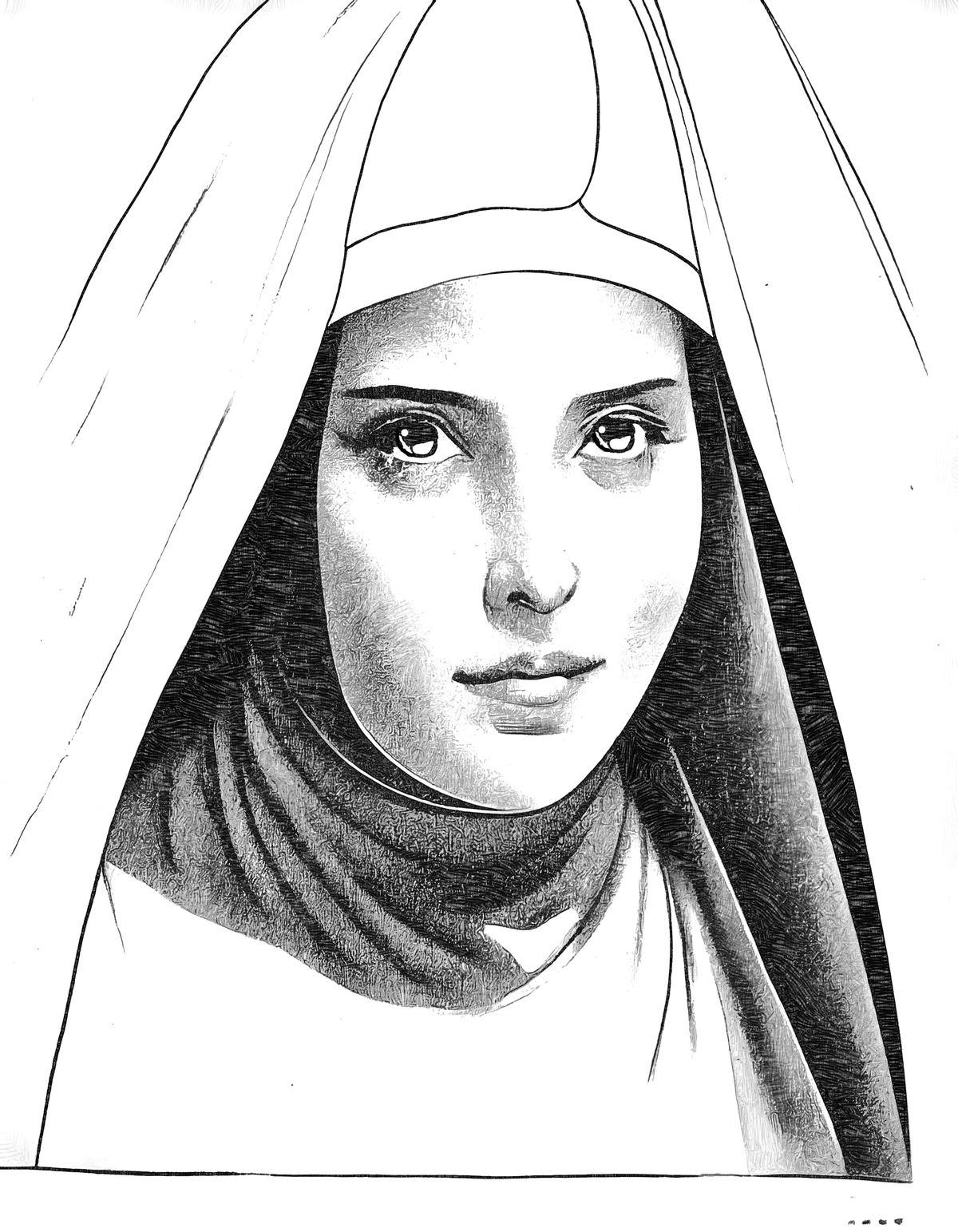 Saint Irmã Dulce - Catholic Coloring Page