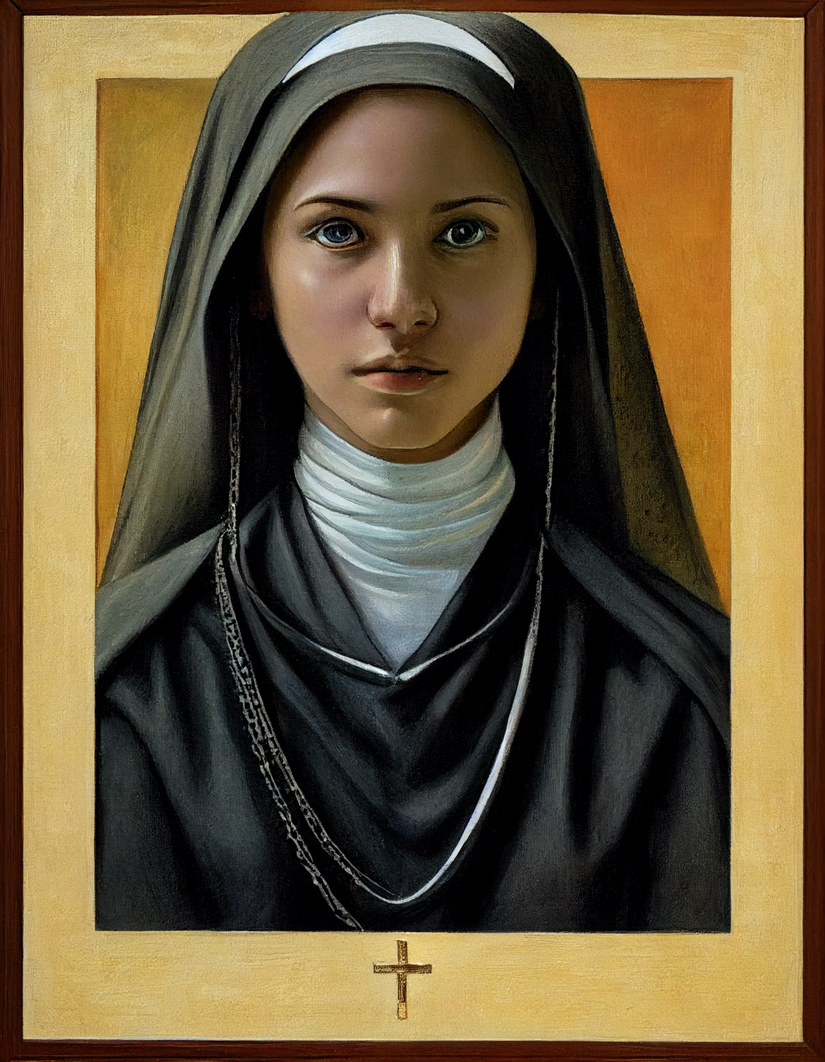 Saint Irmã Dulce (2022) by Virginia S. Benedicte - Public Domain Catholic Painting