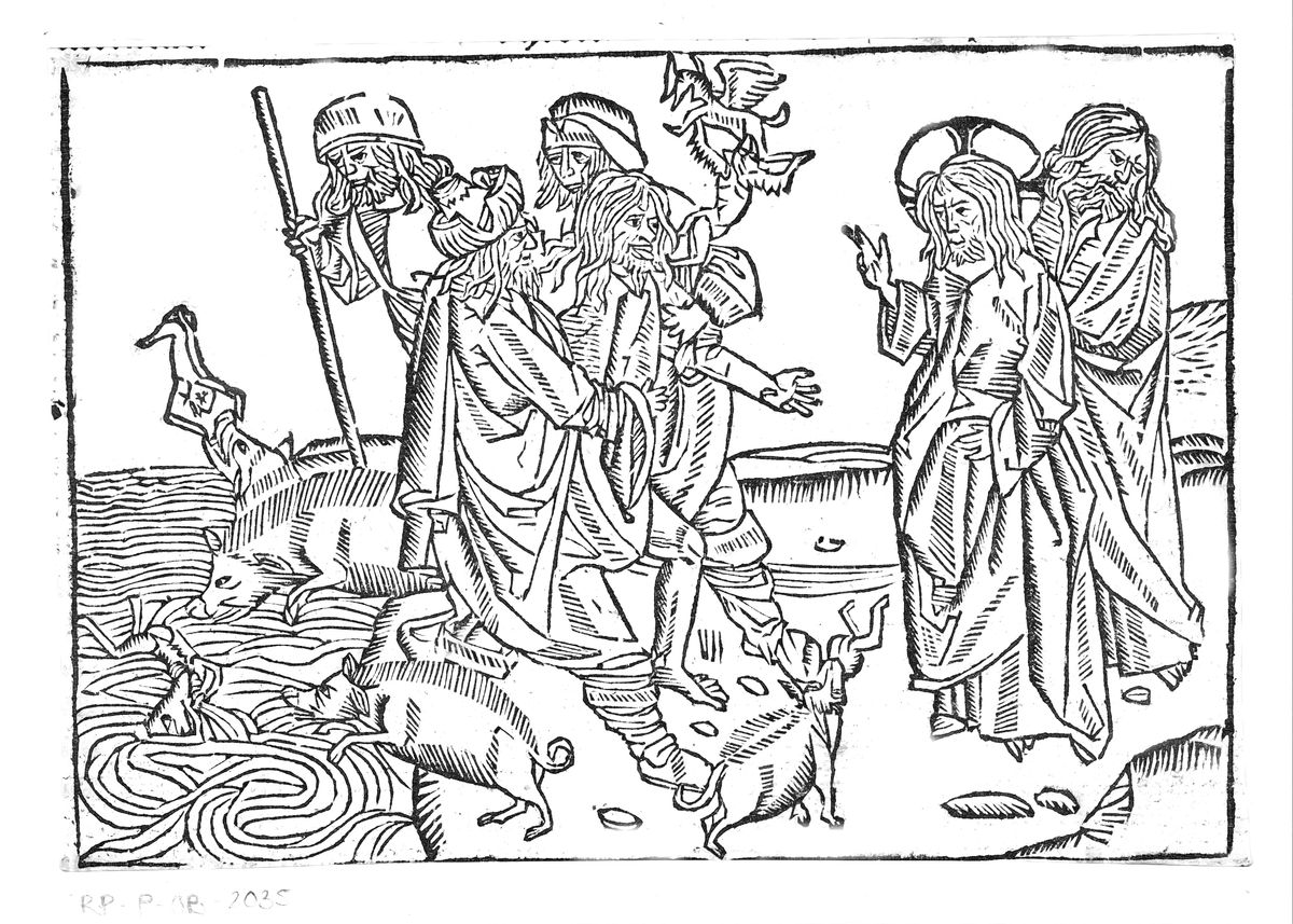 Christ Heals a Possessed Man in the Territory of the Gerasenes (1503) by Master of Delft
